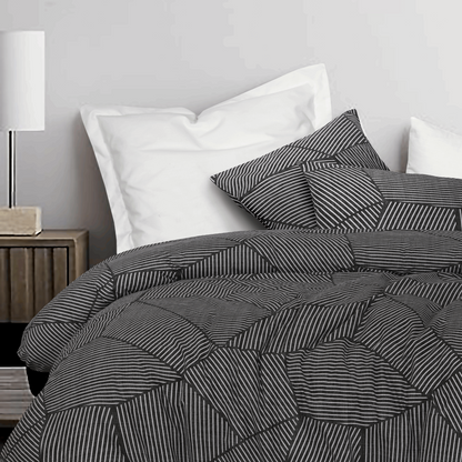 Ariana Carbon Pure Cotton Quilt Cover Set
