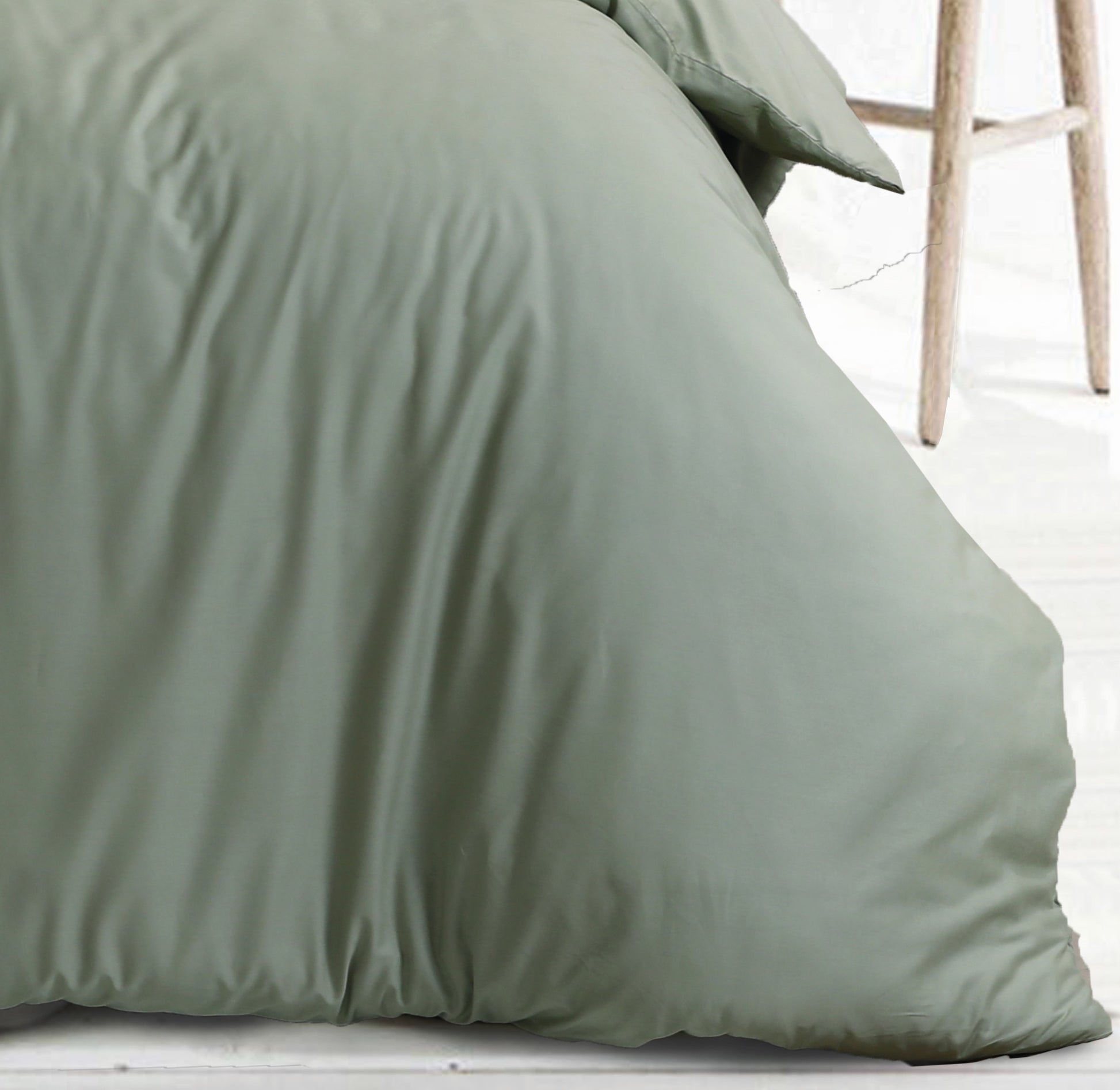 Duvet Cover with Extra Standard Pillow Covers | Royale Cotton Light Sage