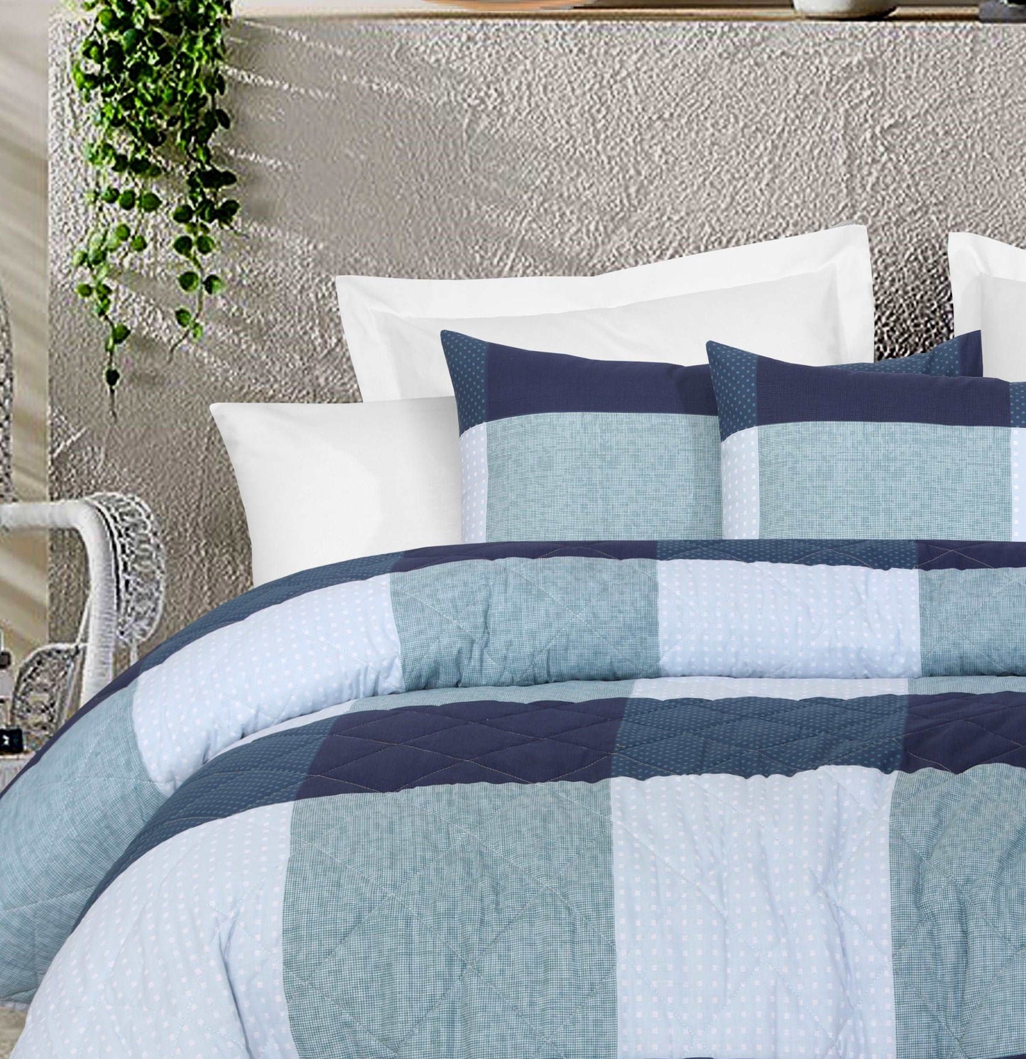 Cotton Blanket with Extra Standard Pillow Covers | Blue Box Doona