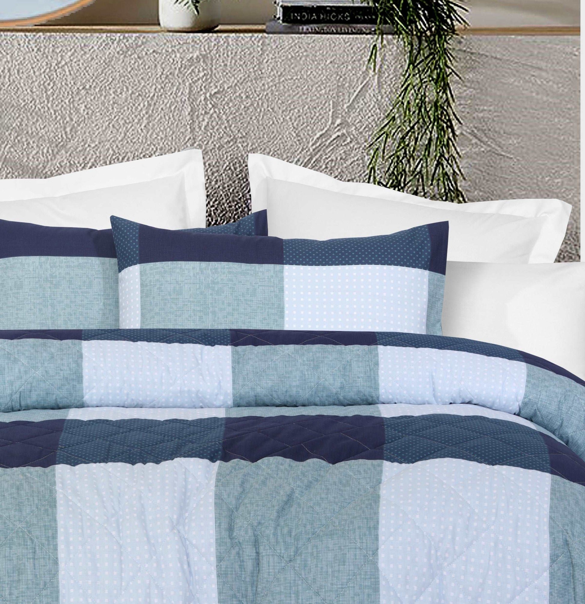 Cotton Blanket with Extra Standard Pillow Covers | Blue Box Doona
