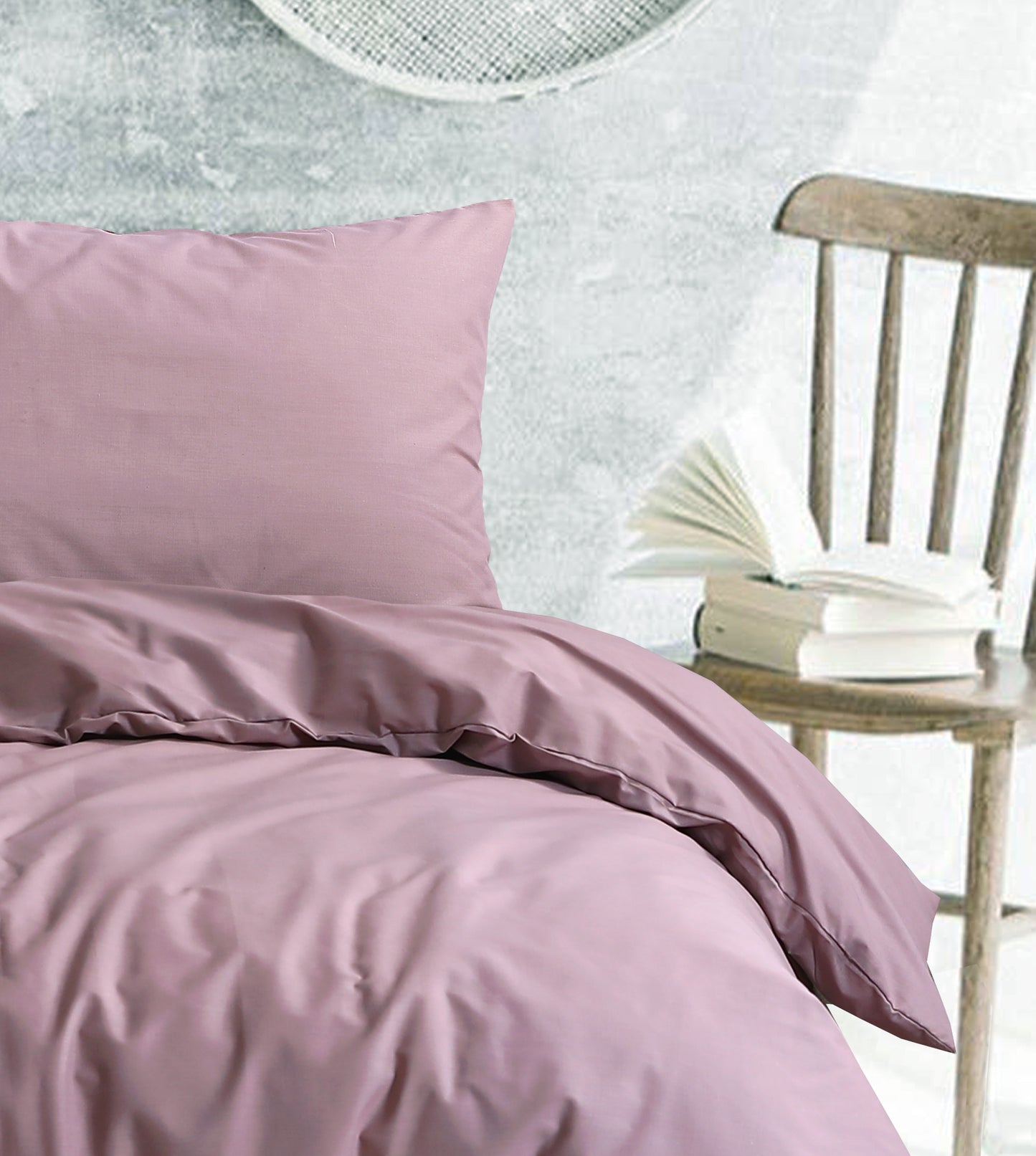 Quilt Cover with European Pillow Covers | Royale Cotton Dusky Pink