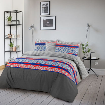 100 % Cotton Reversible Quilt Cover Set | Monaco