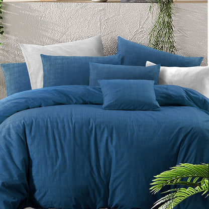 100% Cotton Quilt Cover Textured Print | Nautical Twilight
