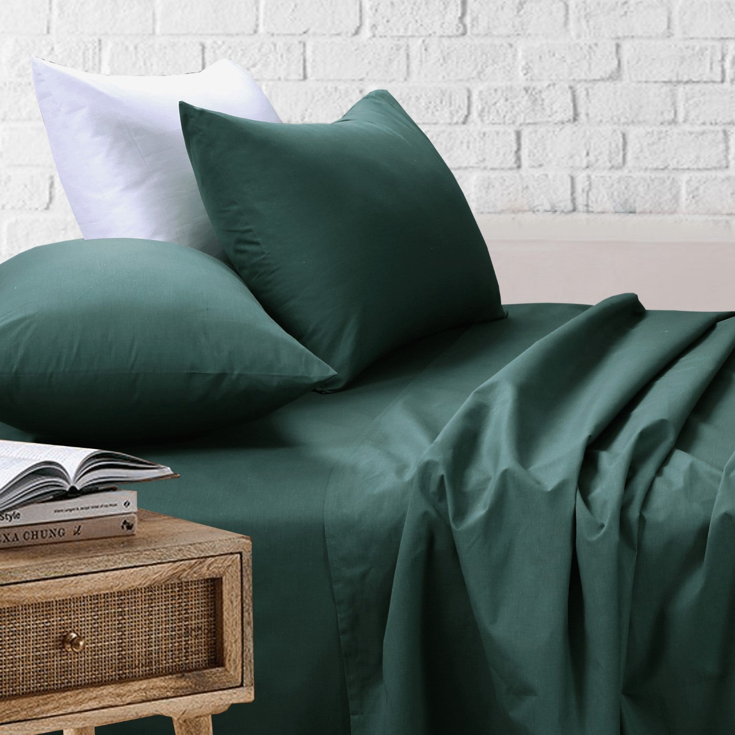 Sheet Set With Pillow Covers | Royale Cotton Bed Sheet Sage